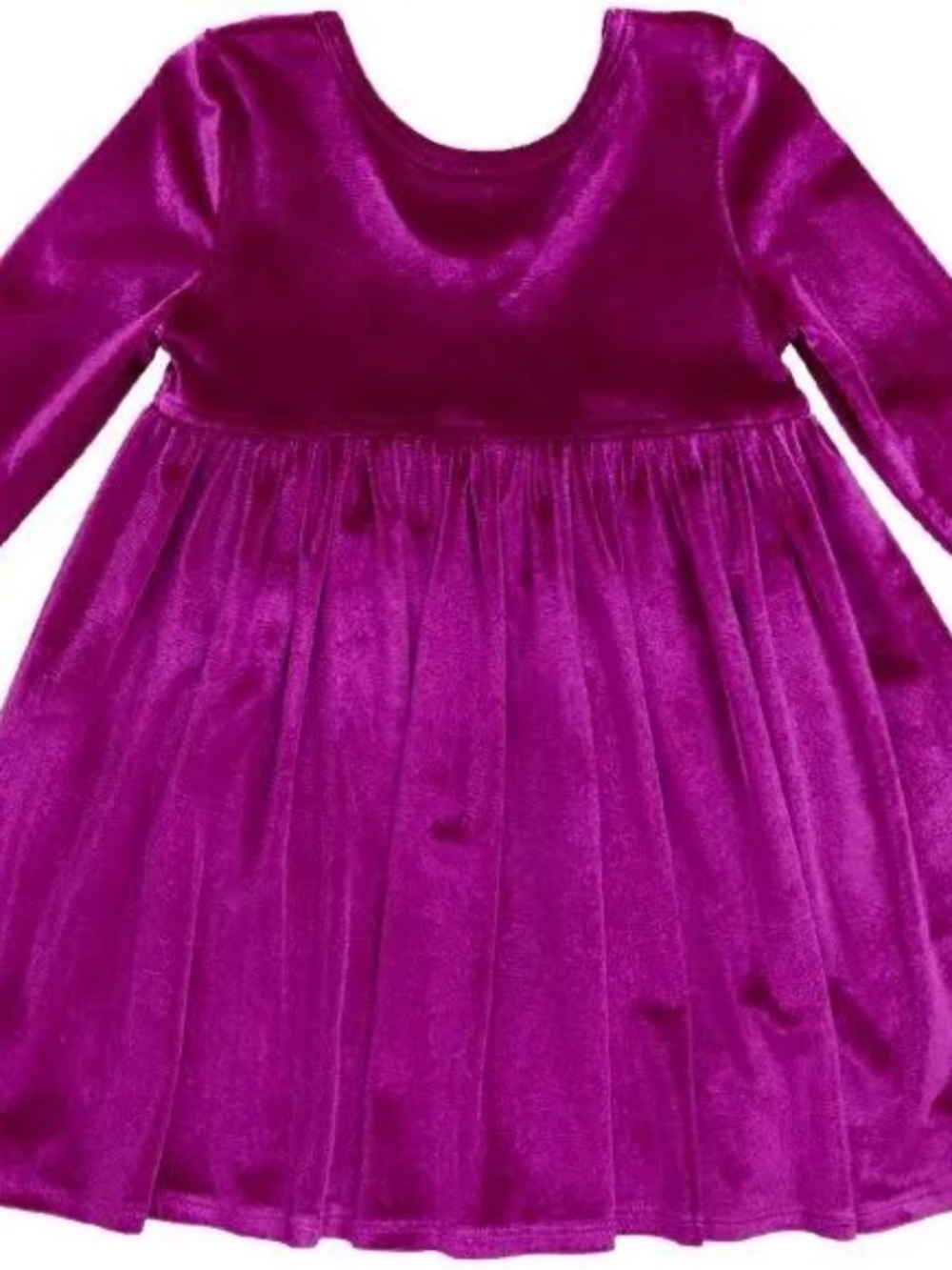 Steph Velour Dress by Pink Chicken in Magenta - 3T